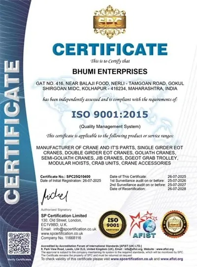 ISO 9001 Certificate